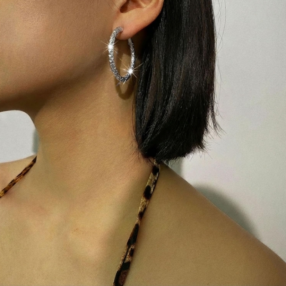 Elegant Silver Hoop Earrings